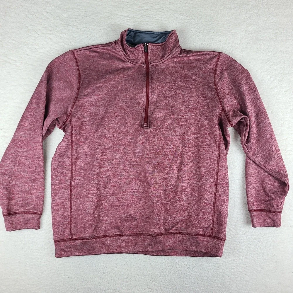 Adidas Sweater Mens XL Red Climawarm‎ Team Issue Quarter Zip Sweatshirt